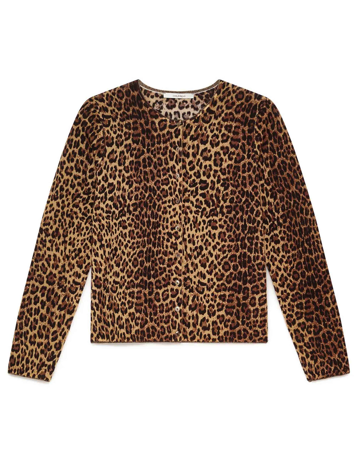 Maglia donna Printed Knit marrone fantasia animalier JN355178200 C4080 Maliparmi 