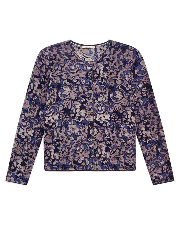 Maglia donna Printed Knit blu fantasia JN355178200 F8005 Maliparmi 