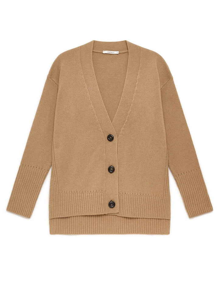 Cardigan donna Cashmere Merinos beige JN371674315 12035 Maliparmi 