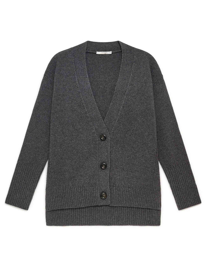 Cardigan donna Cashmere Merinos grigio JN371674315 21003 Maliparmi 