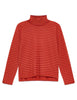 Maglia dolcevita Soft Touch arancio a righe Donna JQ504570538 31B33