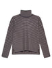 Maglia dolcevita Soft Touch blu a righe Donna JQ504570538 80B21