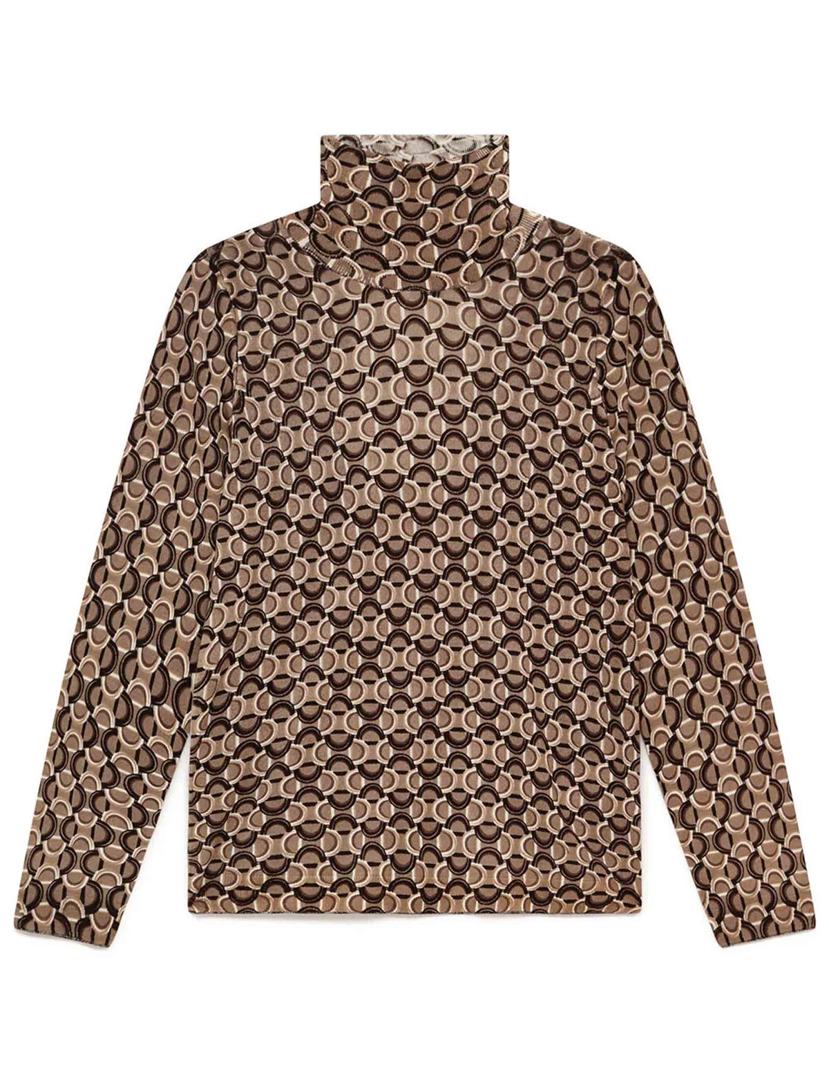 Maglia dolcevita donna Printed Knit grigio fantasia JQ510478200 A2173 Maliparmi 