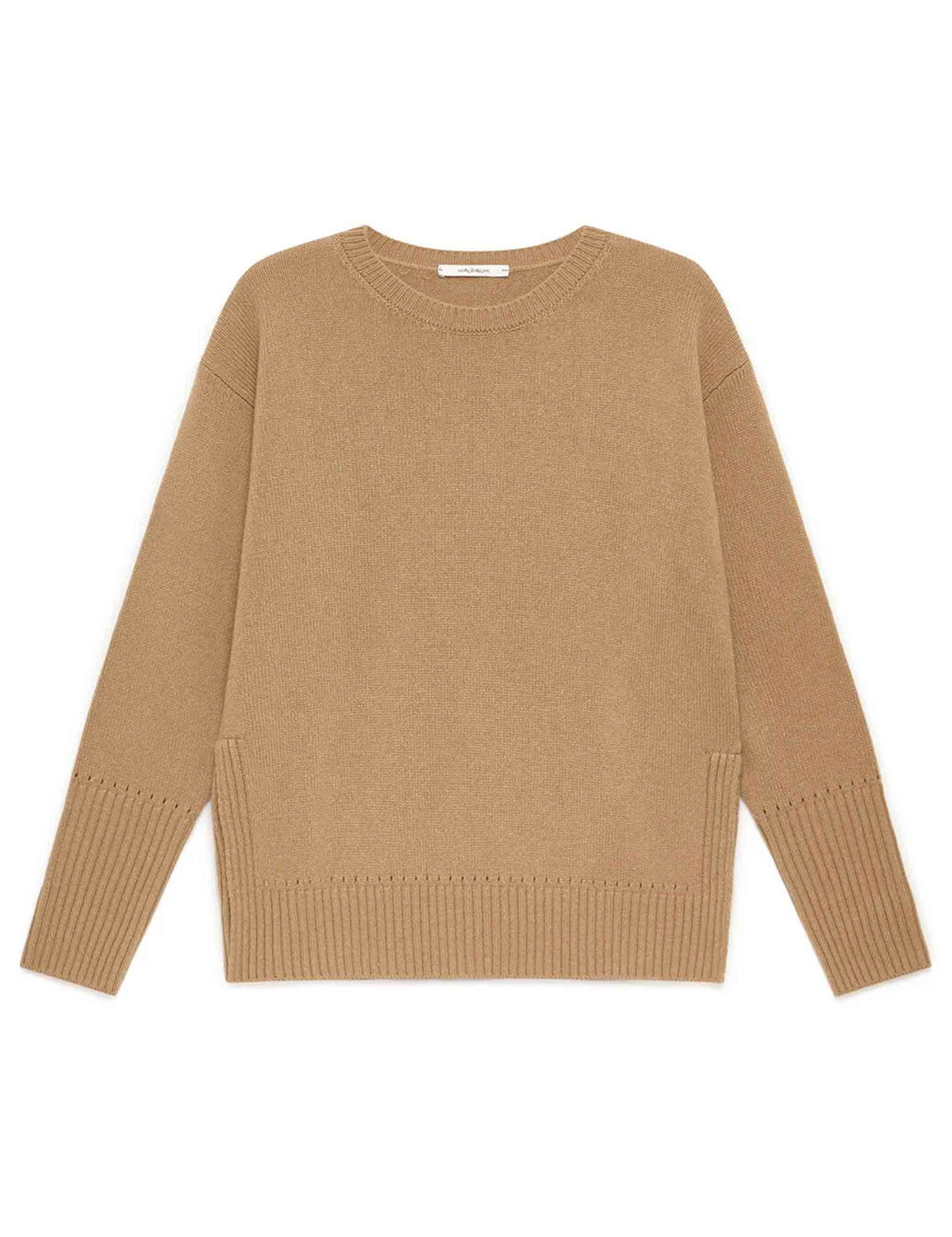 Maglione donna Cashmere Merinos beige JQ511474315 12035 Maliparmi 