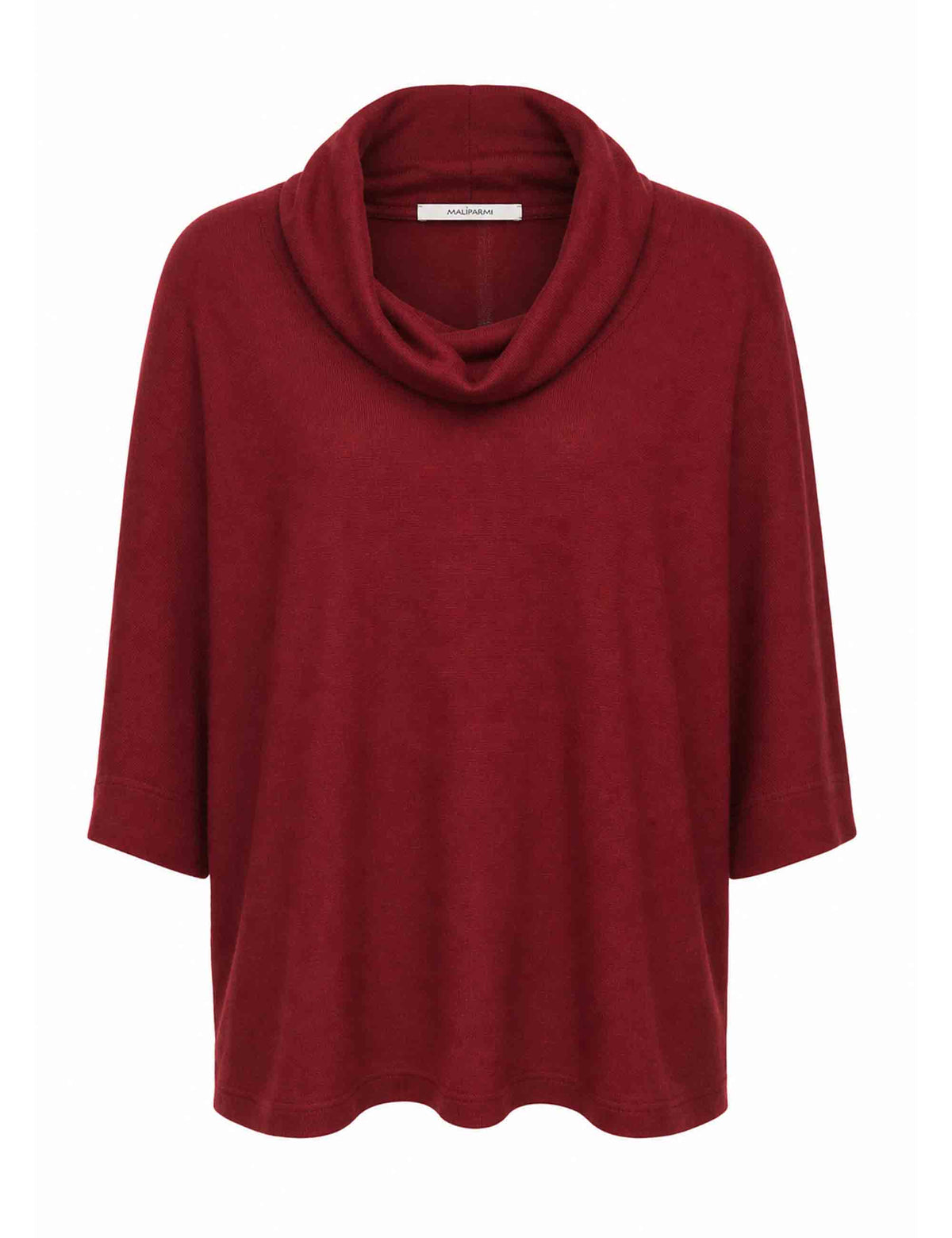 Maglione poncho donna Colours of the World rosso JQ512674230 30032 Maliparmi 