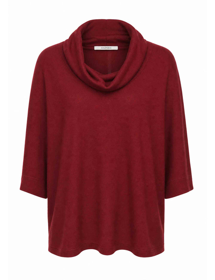 Maglione poncho donna Colours of the World rosso JQ512674230 30032 Maliparmi 