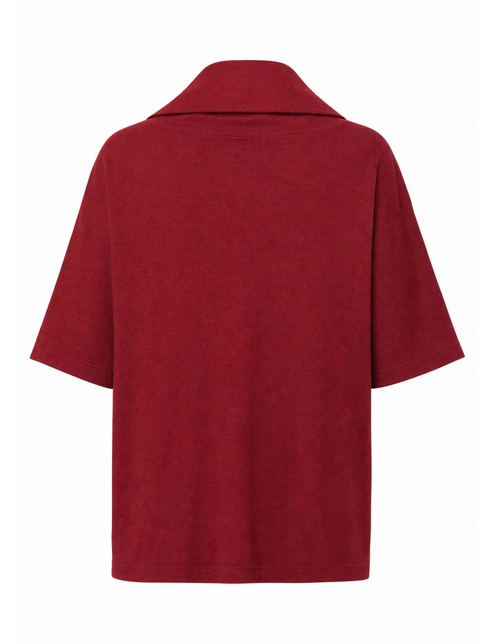 Maglione poncho donna Colours of the World rosso JQ512674230 30032 Maliparmi 