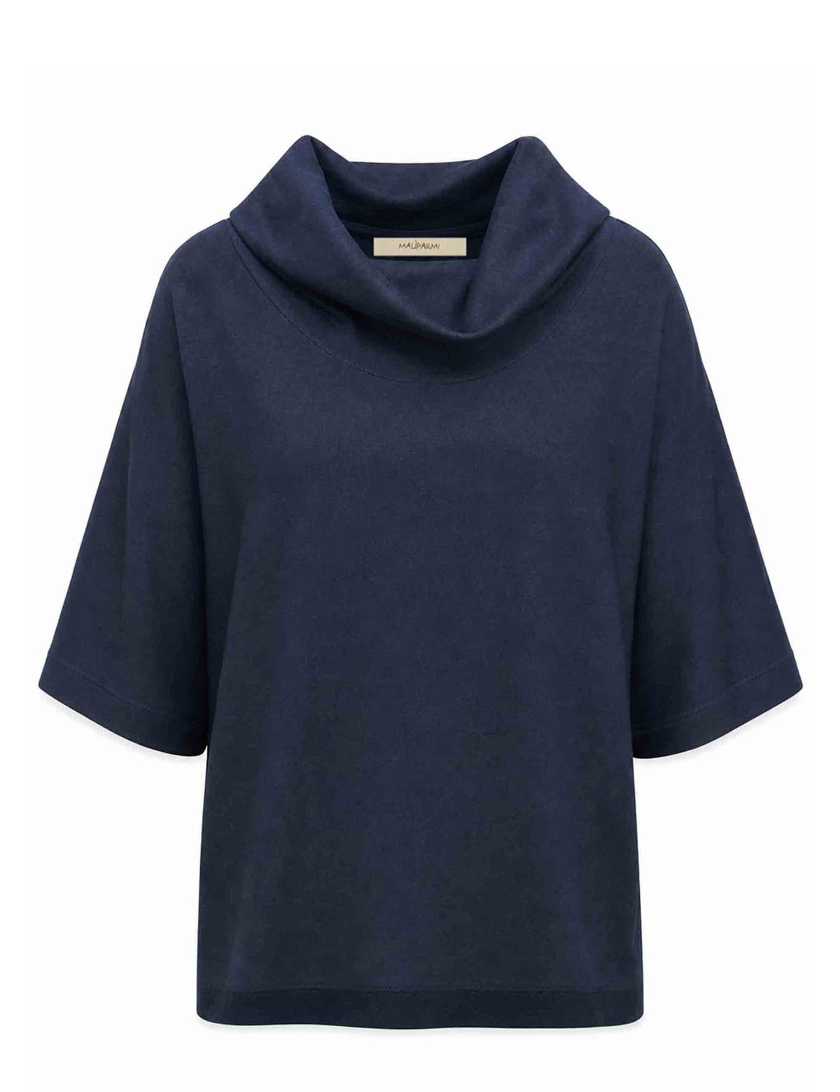 Maglione poncho donna Colours of the World blu JQ512674230 80043 Maliparmi 