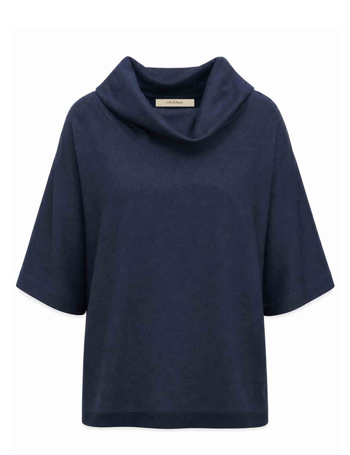 Maglione poncho donna Colours of the World blu JQ512674230 80043 Maliparmi 