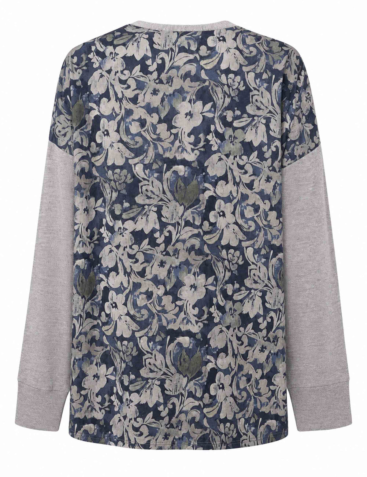 Maglia donna New Merinos Blend grigio con dettaglio fabric JQ512778199 21013 Maliparmi 