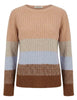 Maglione Winter Sunset marrone e azzurro sfumato Donna JQ513078217 40B81
