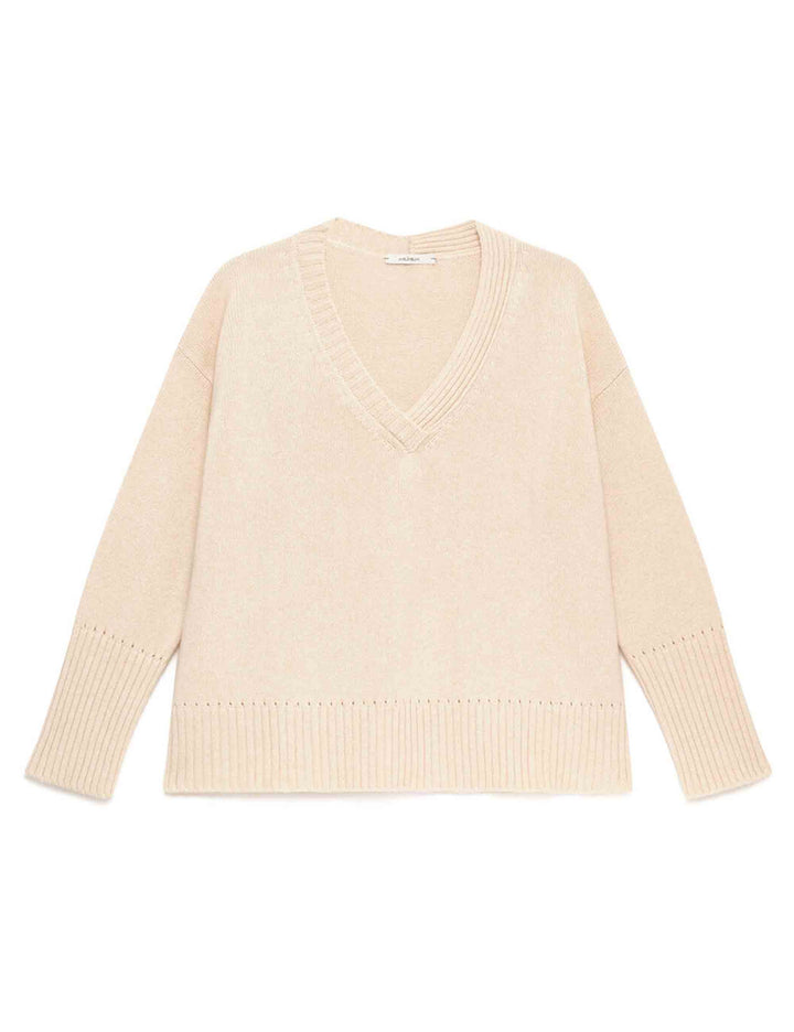 Maglione donna Cashmere Merinos bianco JQ513374315 10009 Maliparmi 