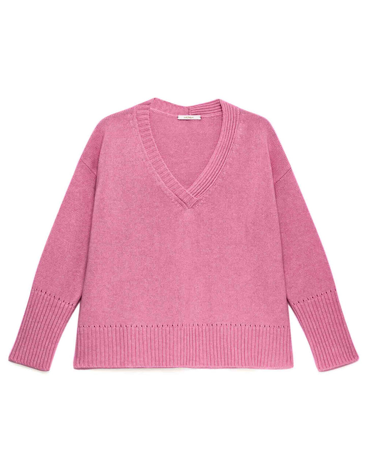 Maglione donna Cashmere Merinos rosa JQ513374315 32031 Maliparmi 