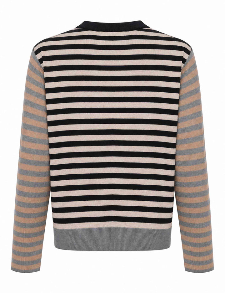 Maglione donna Rhythm Block cammello fantasia a blocchi JQ513570682 C1215 Maliparmi 
