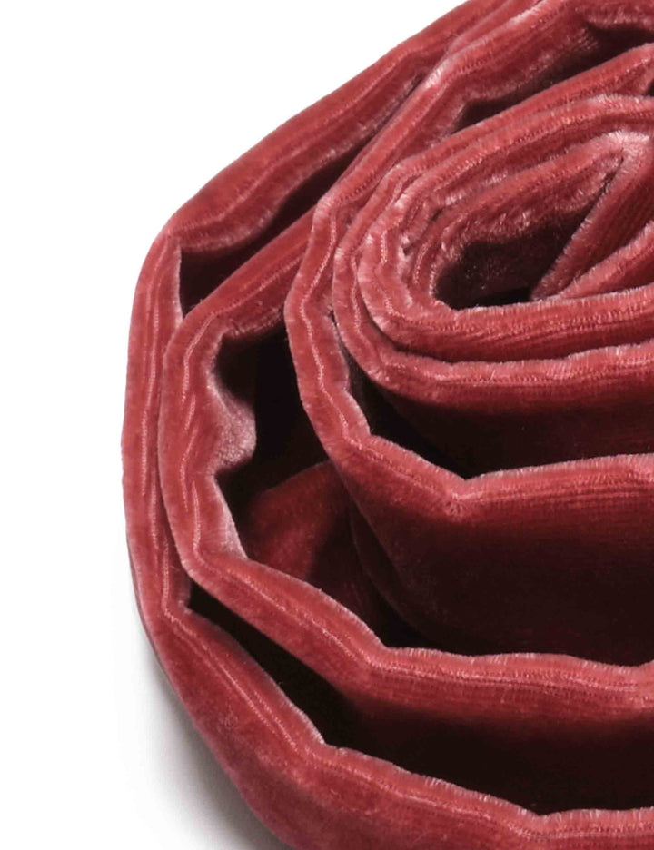 Spilla donna Velvet Flow in velluto di viscosa e seta rossa a forma di rosa TS013062026 30024 Maliparmi 