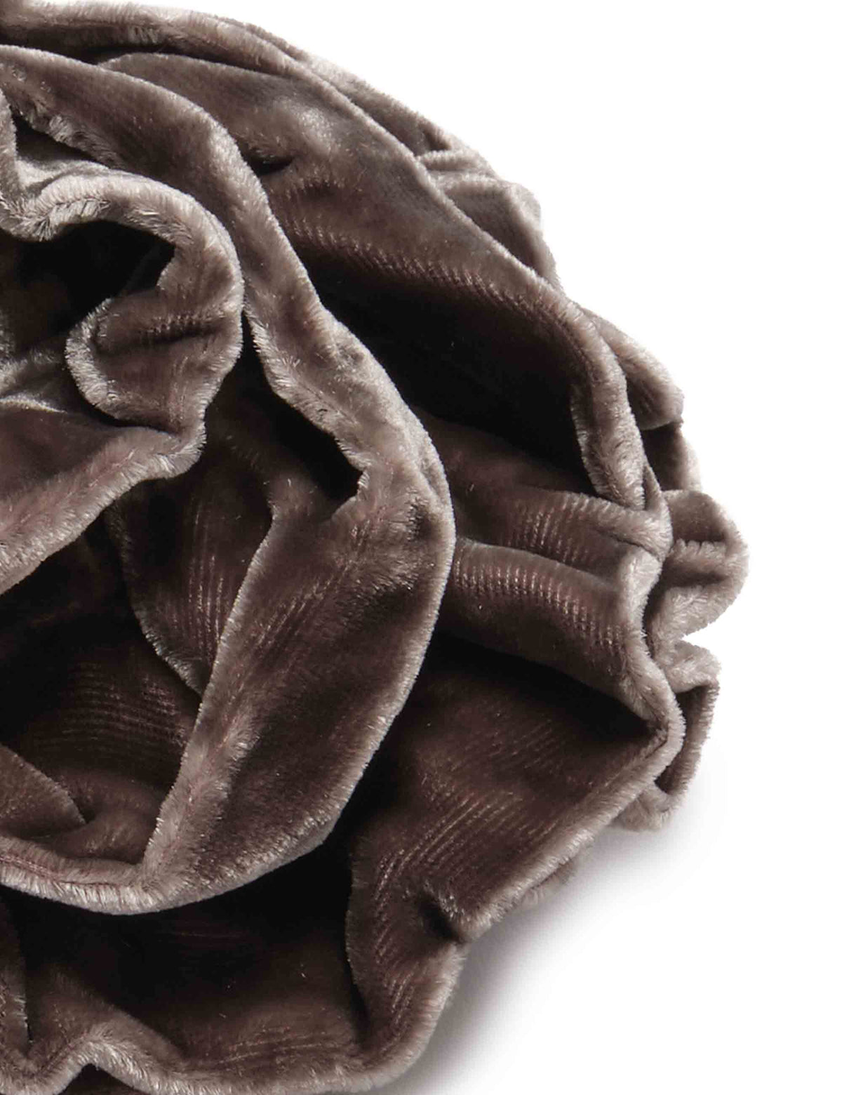 Spilla donna Velvet Flow in velluto di viscosa e seta taupe a forma di rosa TS013062026 40010 Maliparmi 