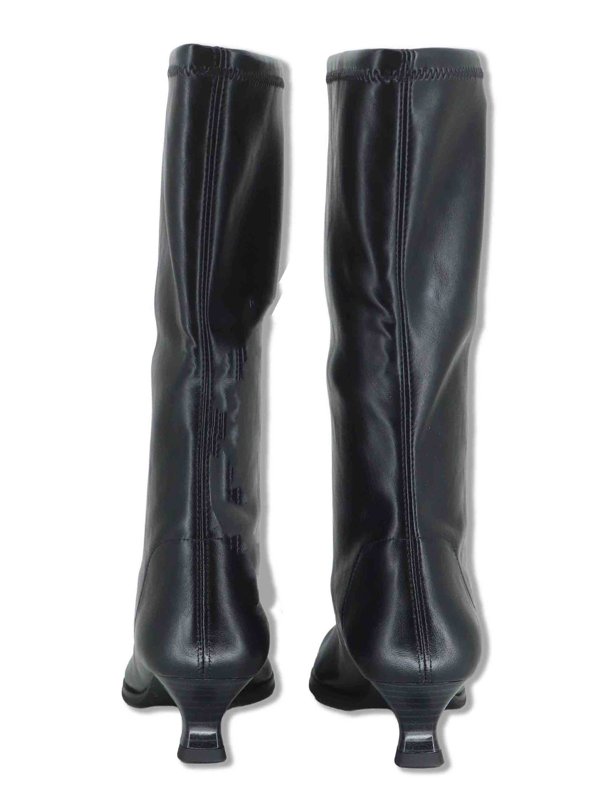 Stivaletti donna in eco pelle elasticizzata nero con tacco medio e suola ultra soft 75337 05 Miss Elastic 