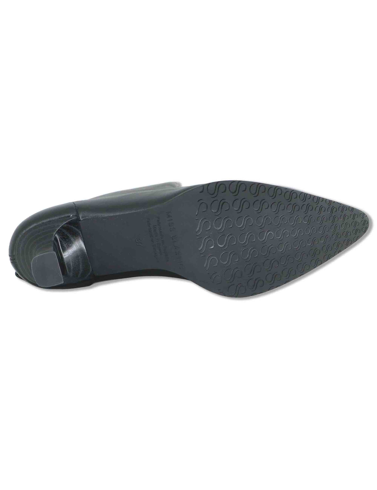 Stivaletti donna in eco pelle elasticizzata nero con tacco medio e suola ultra soft 75337 05 Miss Elastic 