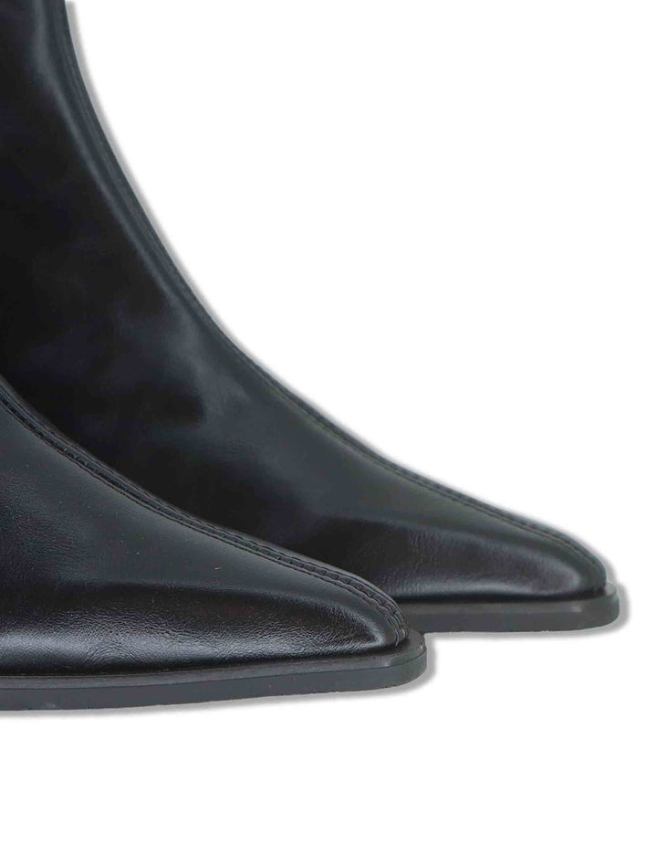 Stivaletti donna in eco pelle elasticizzata nera con tacco medio e suola ultra softt 78151 05 Miss Elastic 