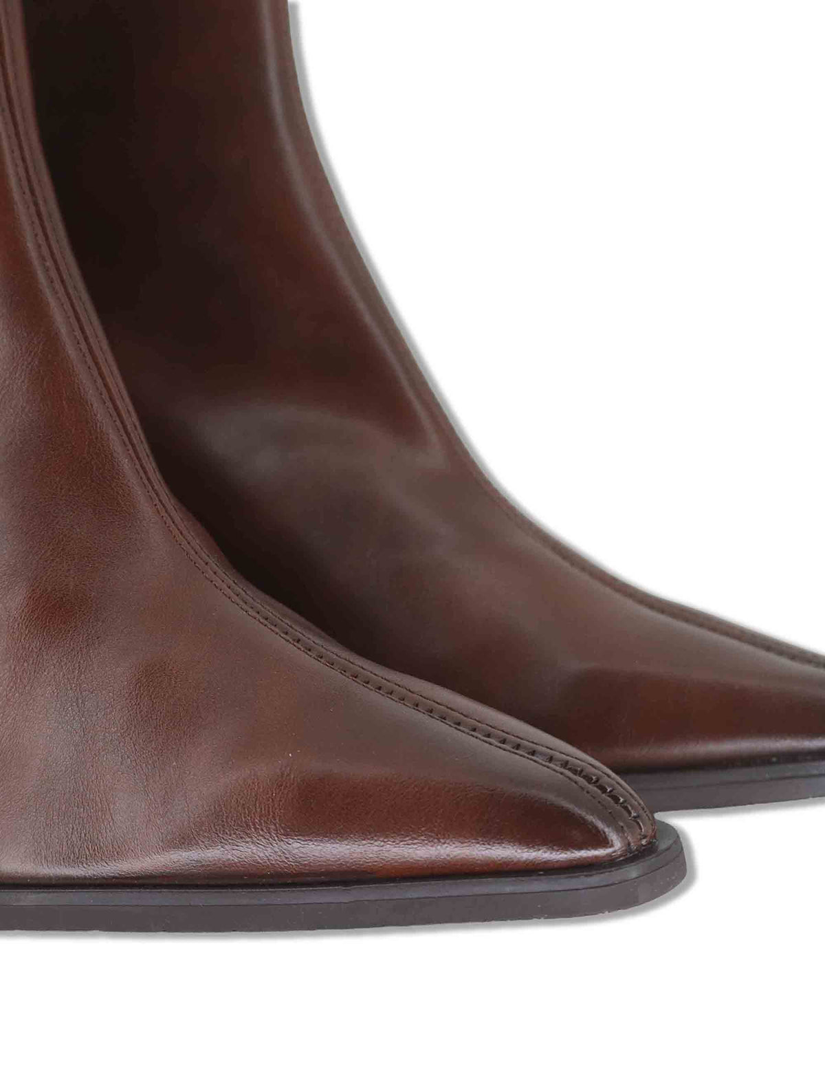 Stivaletti donna in eco pelle elasticizzata marrone con tacco medio e suola ultra softt 78151 51 Miss Elastic 