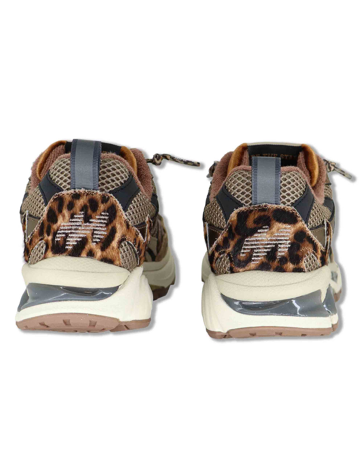 Sneakers donna in pelle e tessuto bronzo con lacci elastici MELROSE 62 MRP 