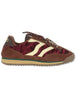 Sneakers in velluto e pelle bordeaux vintage Donna UTAH 10
