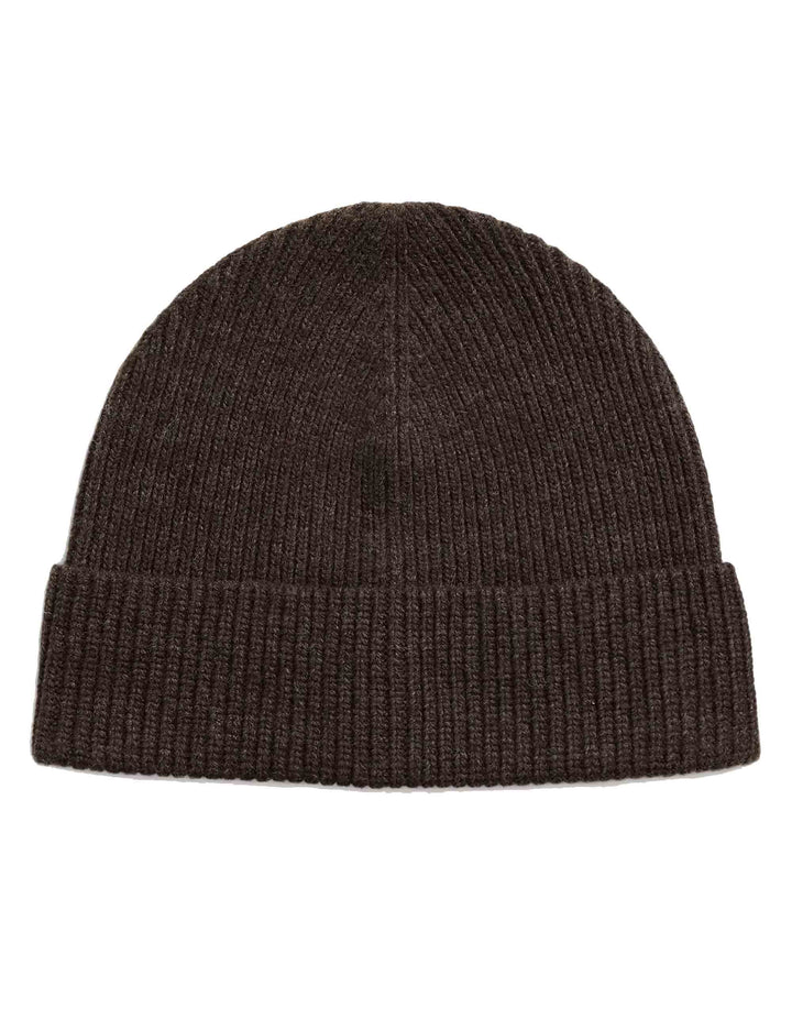 Berretto in misto lana marrone con pony ricamato e risvolto 449959337013 DRK BROWN Polo Ralph Lauren 