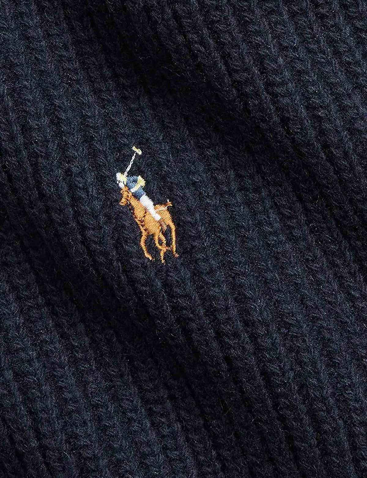 Sciarpa in lana merino blu con ricamo iconico 449959353003 BLUE Polo Ralph Lauren 