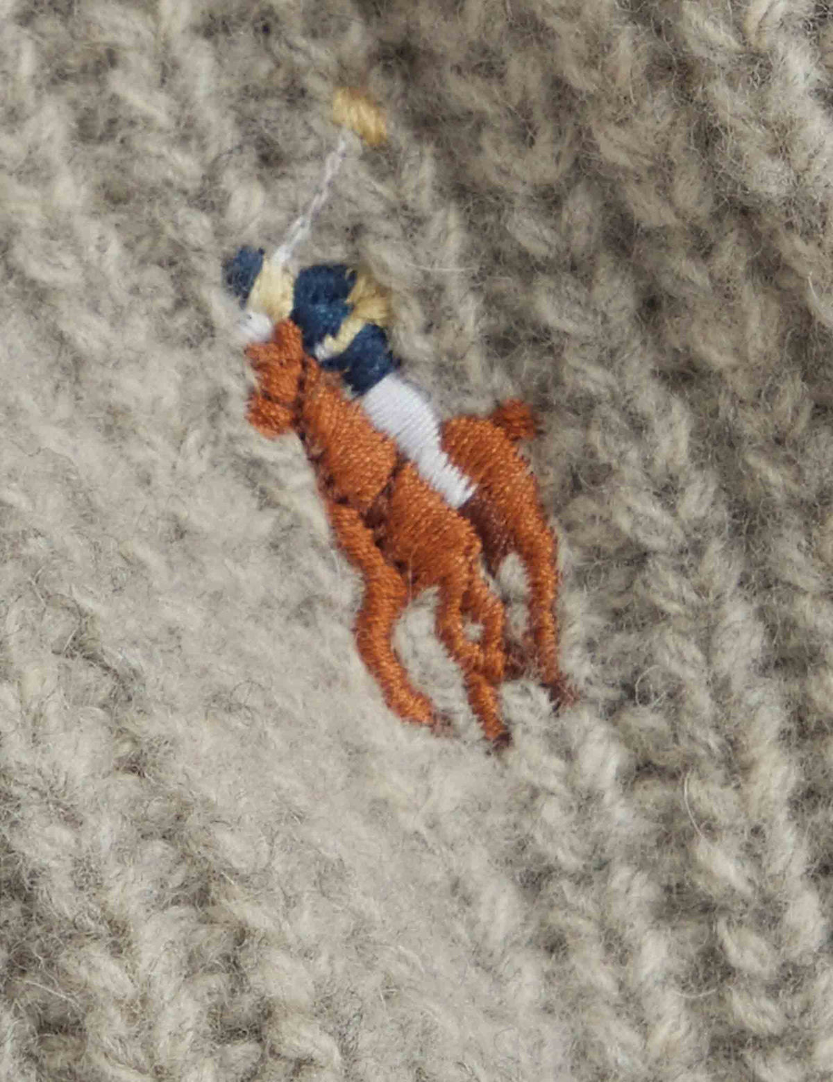 Sciarpa in lana merino grigia con ricamo iconico 449959353009 ANDOVER Polo Ralph Lauren 