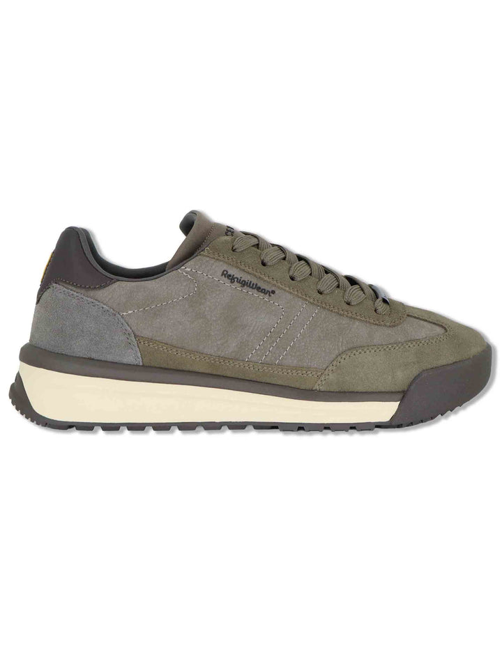 Sneakers uomo in pelle taupe con riporti in tinta e suola leggera F6JOGGER01 TAU RefrigiWear 