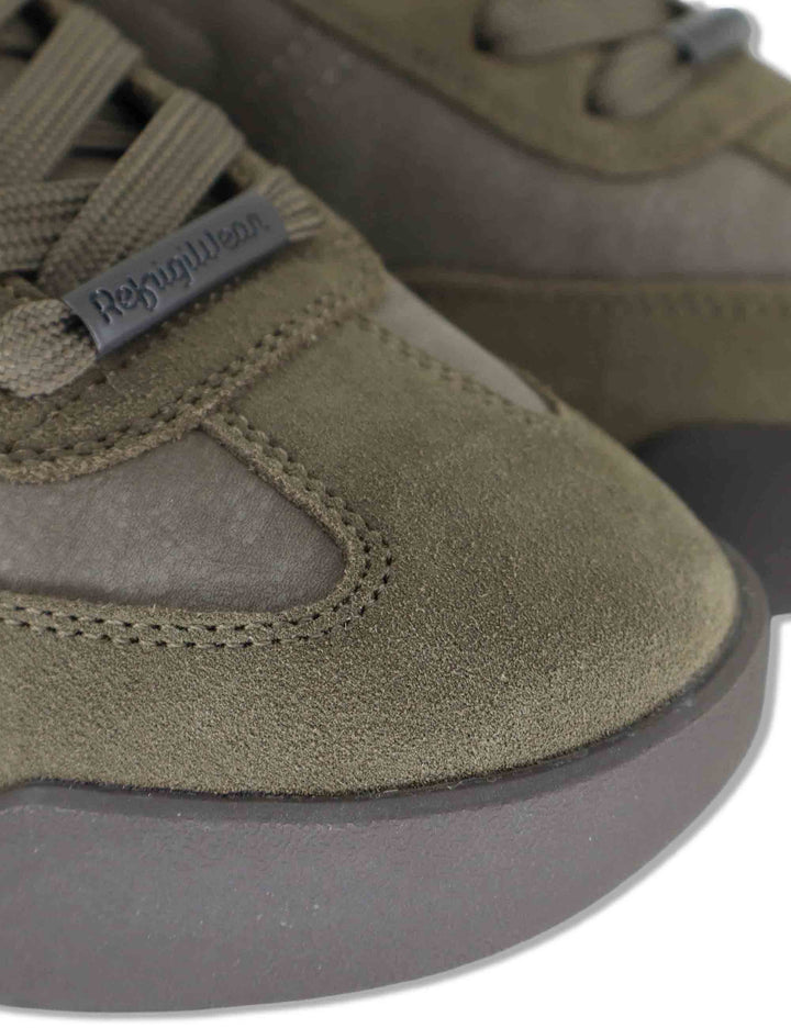 Sneakers uomo in pelle taupe con riporti in tinta e suola leggera F6JOGGER01 TAU RefrigiWear 
