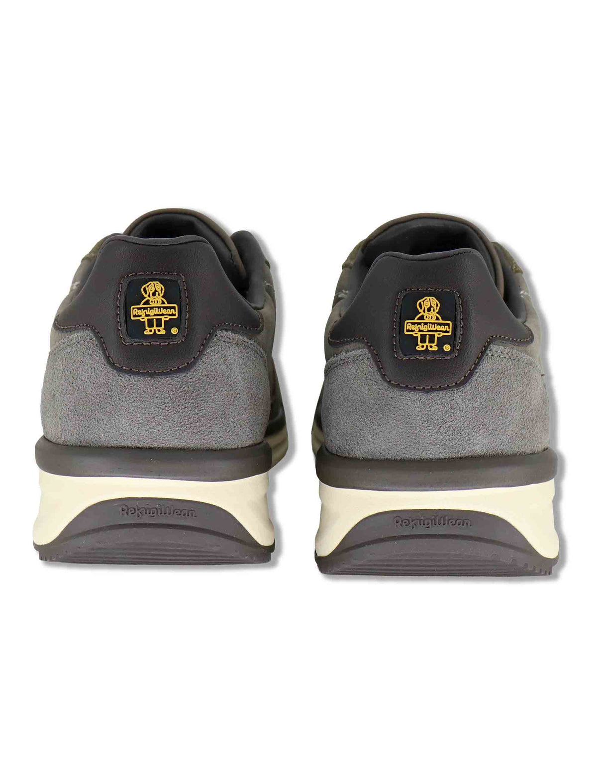 Sneakers uomo in pelle taupe con riporti in tinta e suola leggera F6JOGGER01 TAU RefrigiWear 