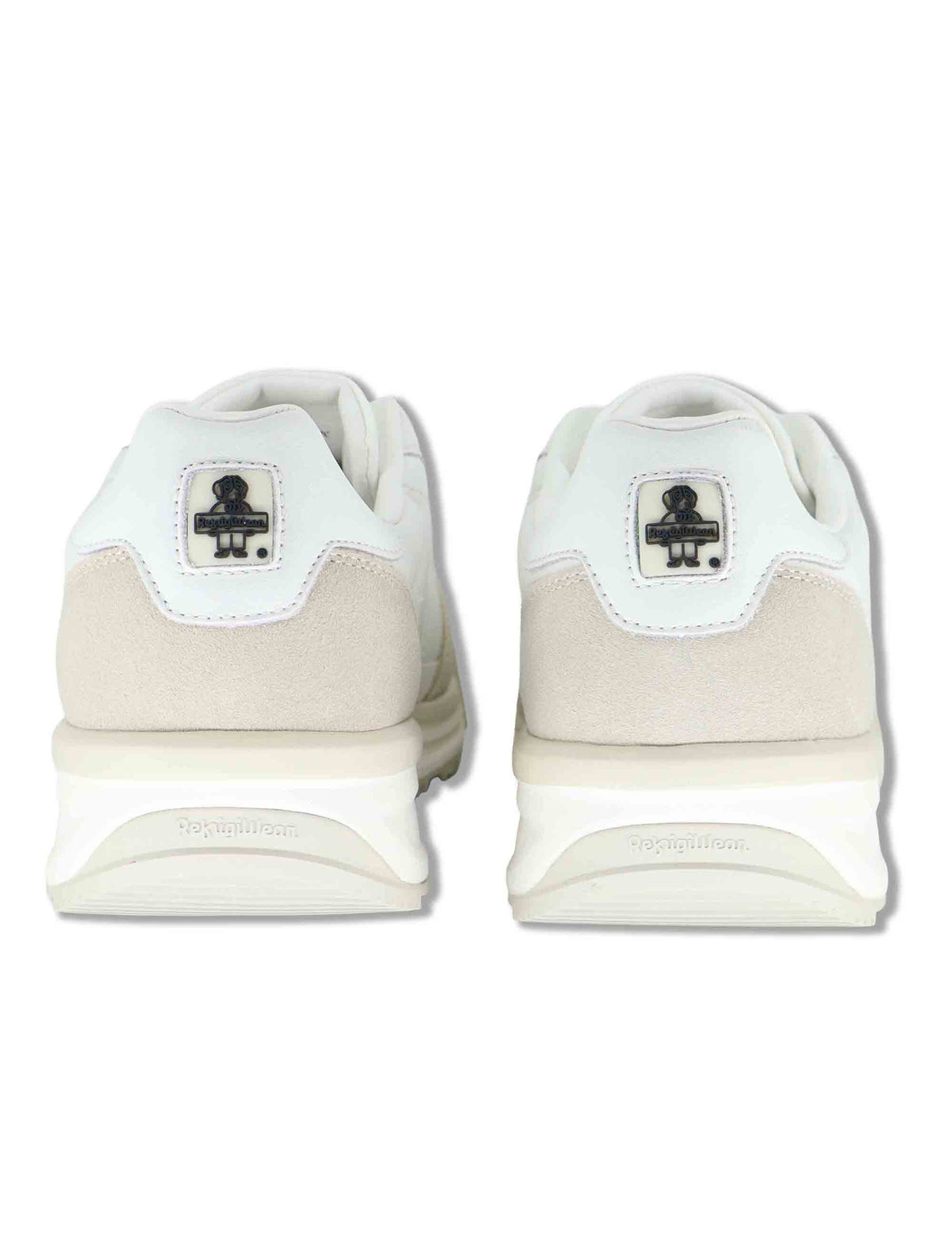 Sneakers uomo in pelle bianca con riporti in tinta e suola leggera F6JOGGER01 WHI RefrigiWear 