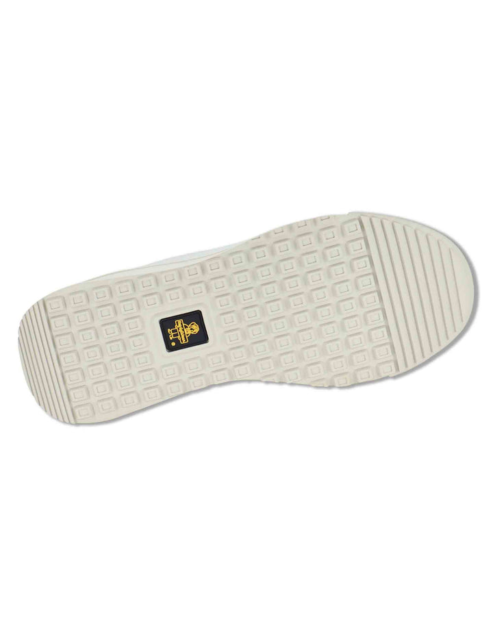 Sneakers uomo in pelle bianca con riporti in tinta e suola leggera F6JOGGER01 WHI RefrigiWear 