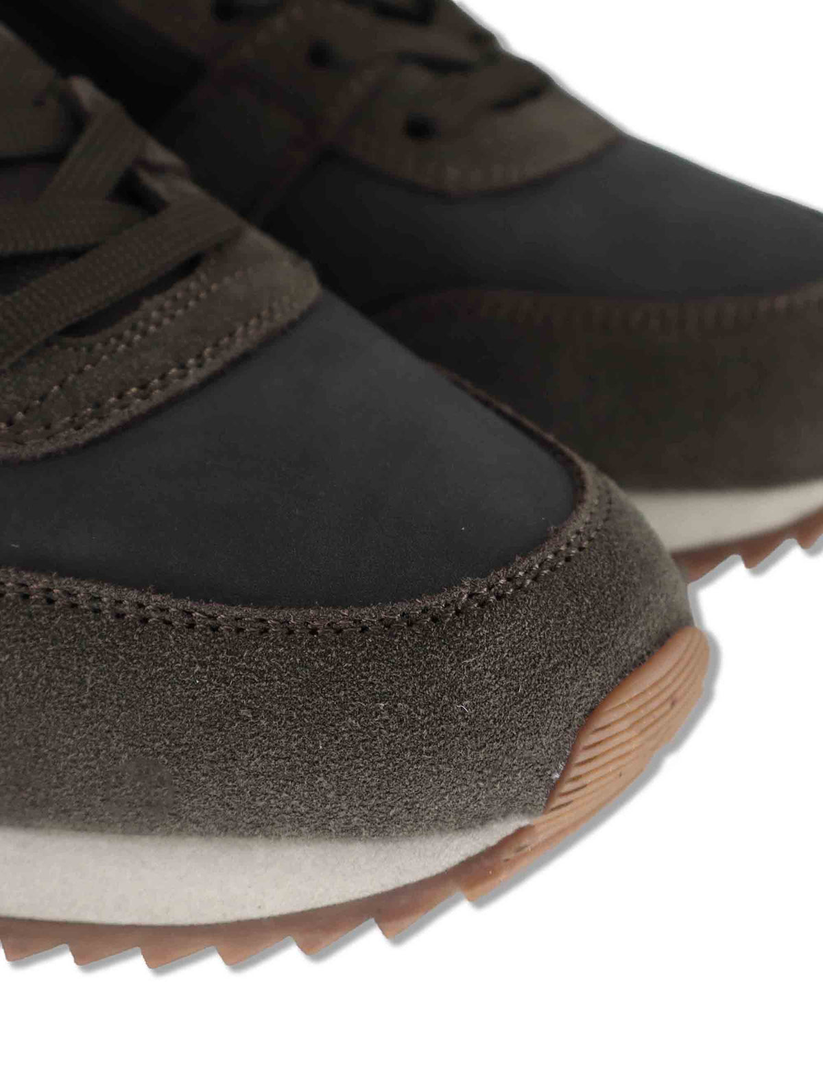 Sneakers uomo in pelle marrone con riporti in tinta e suola leggera F6RIDGE01 DKB RefrigiWear 