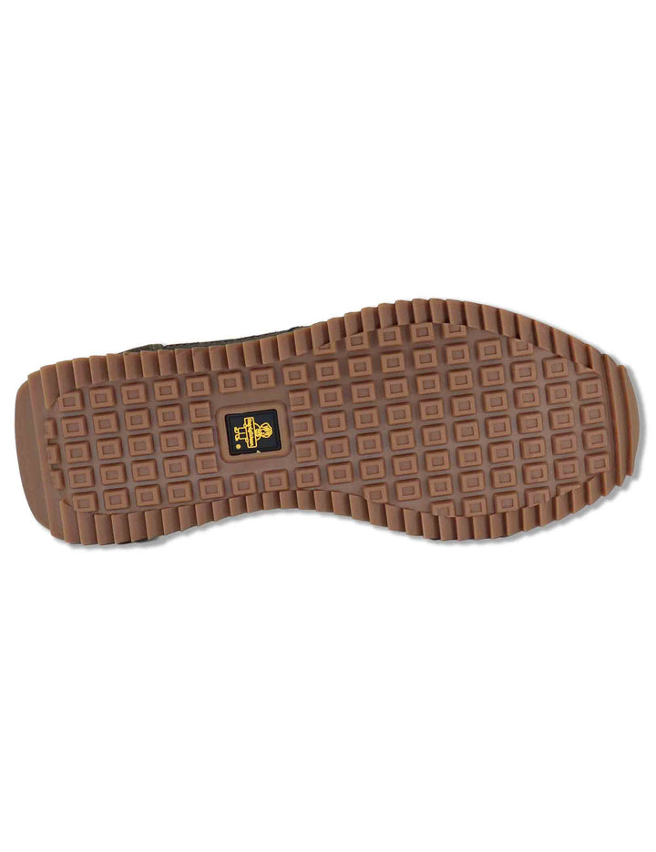 Sneakers uomo in pelle marrone con riporti in tinta e suola leggera F6RIDGE01 DKB RefrigiWear 