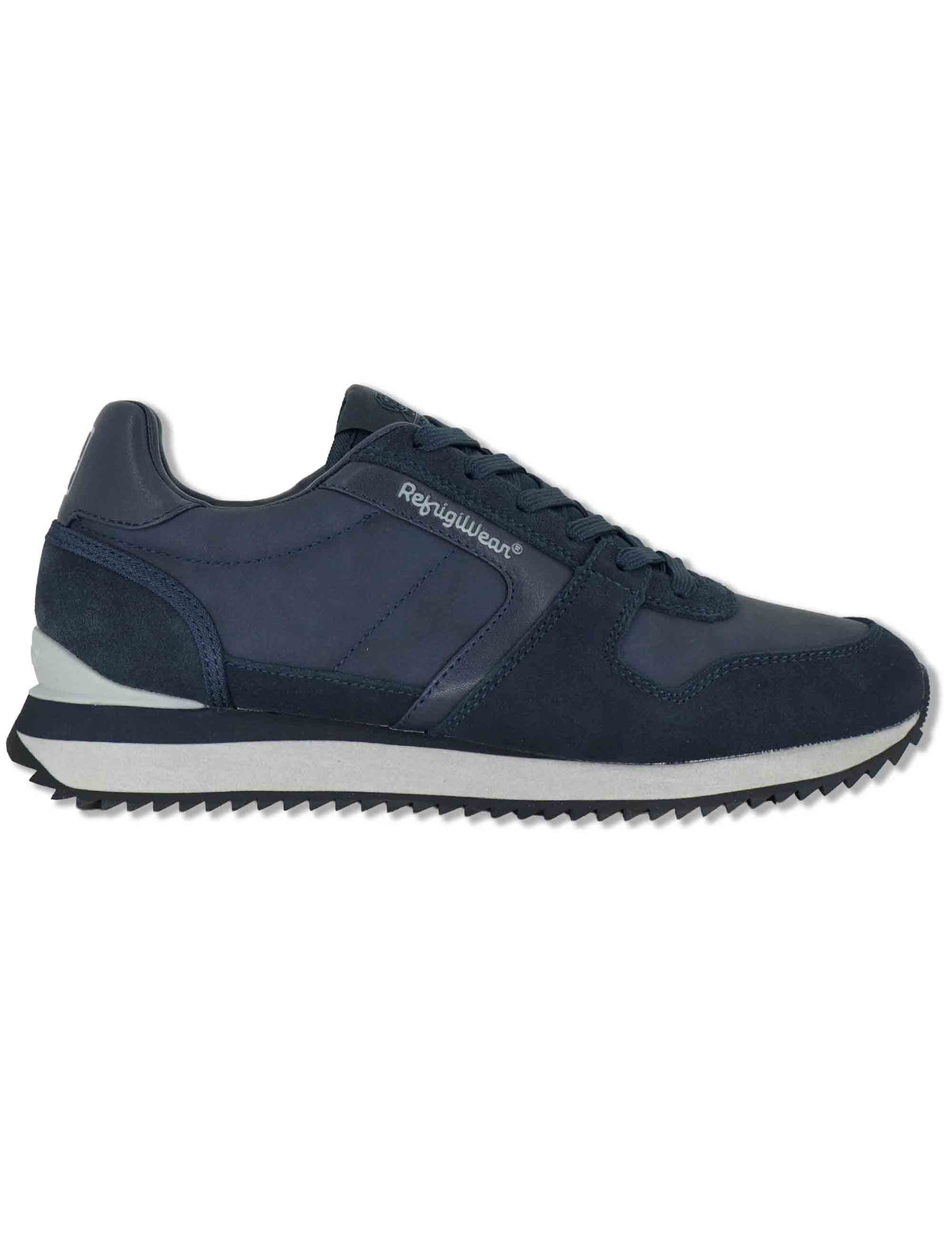 Sneakers uomo in pelle blu con riporti in tinta e suola leggera F6RIDGE01 NVY RefrigiWear 
