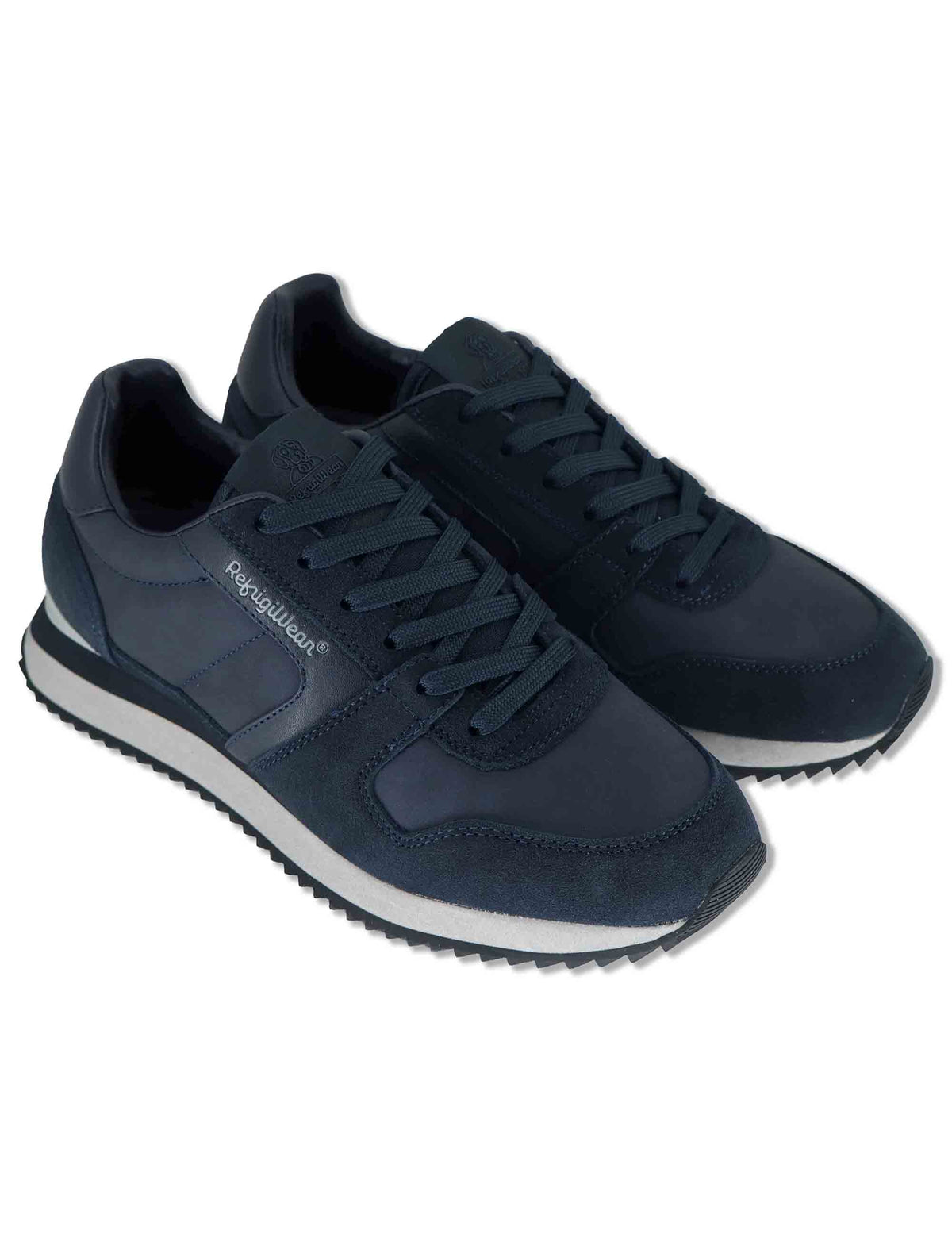 Sneakers uomo in pelle blu con riporti in tinta e suola leggera F6RIDGE01 NVY RefrigiWear 