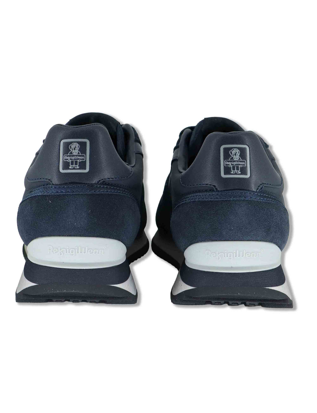 Sneakers uomo in pelle blu con riporti in tinta e suola leggera F6RIDGE01 NVY RefrigiWear 