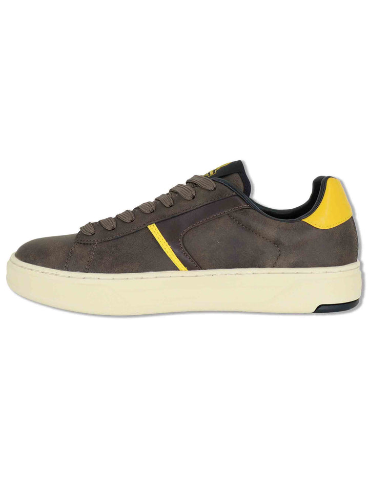Sneakers uomo in pelle marrone con riporti a contrasto e suola leggera F6SOHO01 DKB RefrigiWear 