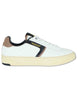 Sneakers in pelle bianca con riporti a contrasto Uomo F6SOHO01 WHI