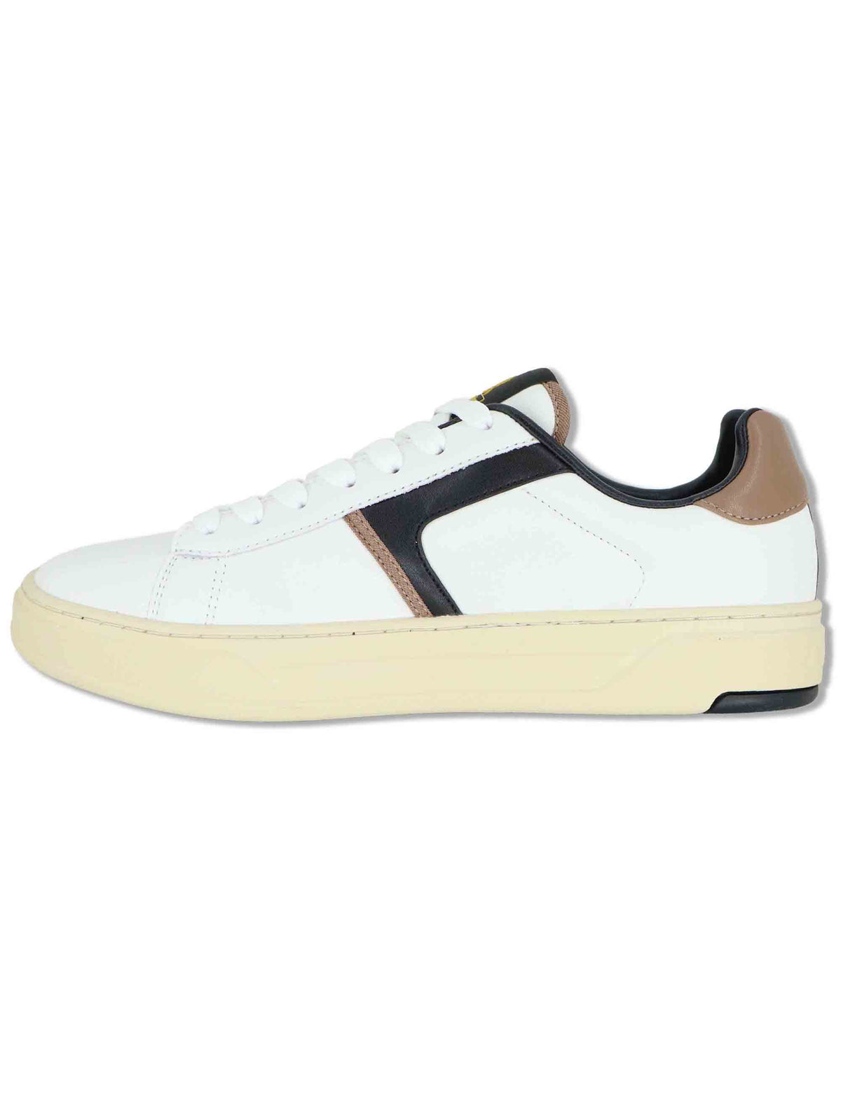 Sneakers uomo in pelle bianca con riporti a contrasto e suola leggera F6SOHO01 WHI RefrigiWear 
