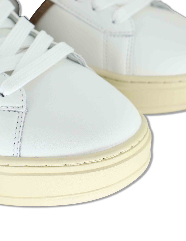 Sneakers uomo in pelle bianca con riporti a contrasto e suola leggera F6SOHO01 WHI RefrigiWear 