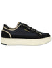 Sneakers in pelle e tessuto nero con riporti Uomo F6SOHO02 BLK