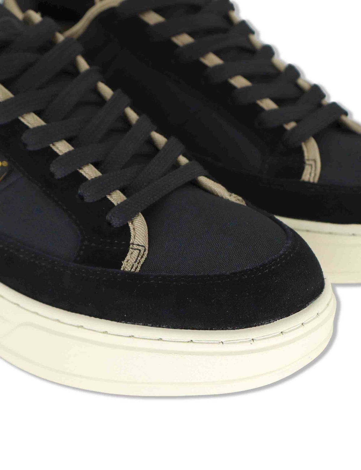 Sneakers uomo in pelle e tessuto nero con riporti a contrasto e suola leggera F6SOHO02 BLK RefrigiWear 