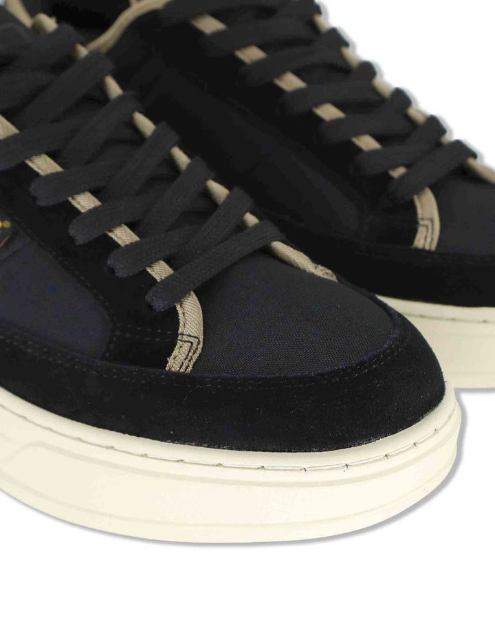 Sneakers uomo in pelle e tessuto nero con riporti a contrasto e suola leggera F6SOHO02 BLK RefrigiWear 