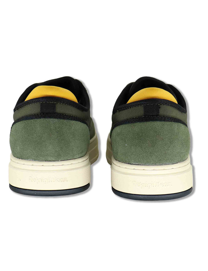 Sneakers uomo in pelle e tessuto verde con riporti a contrasto e suola leggera F6SOHO02 MIL RefrigiWear 