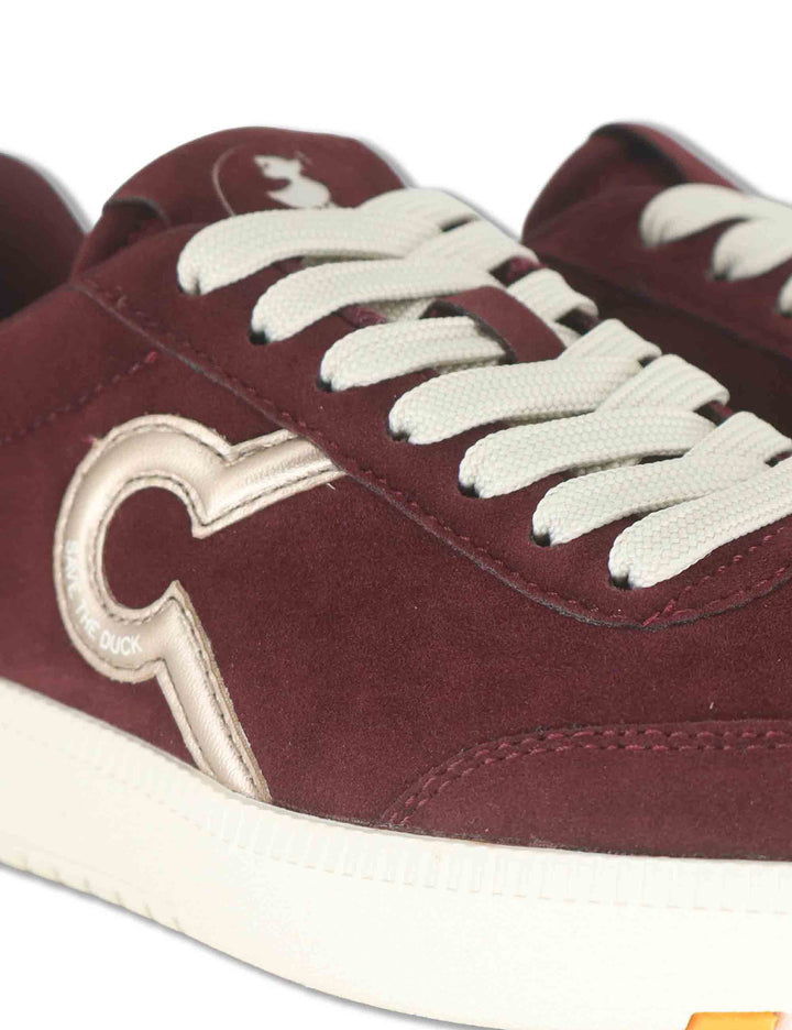 Sneakers donna in tessuto bordeaux stile minimal con inserti a contrasto 100% vegan F6GAIA02 BDX Save The Duck 