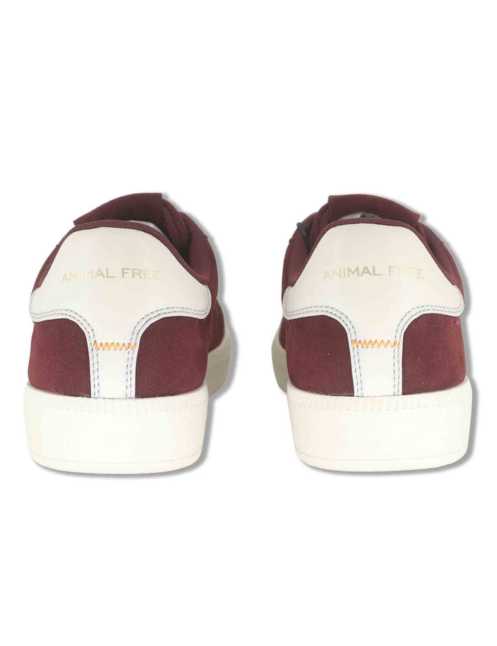 Sneakers donna in tessuto bordeaux stile minimal con inserti a contrasto 100% vegan F6GAIA02 BDX Save The Duck 