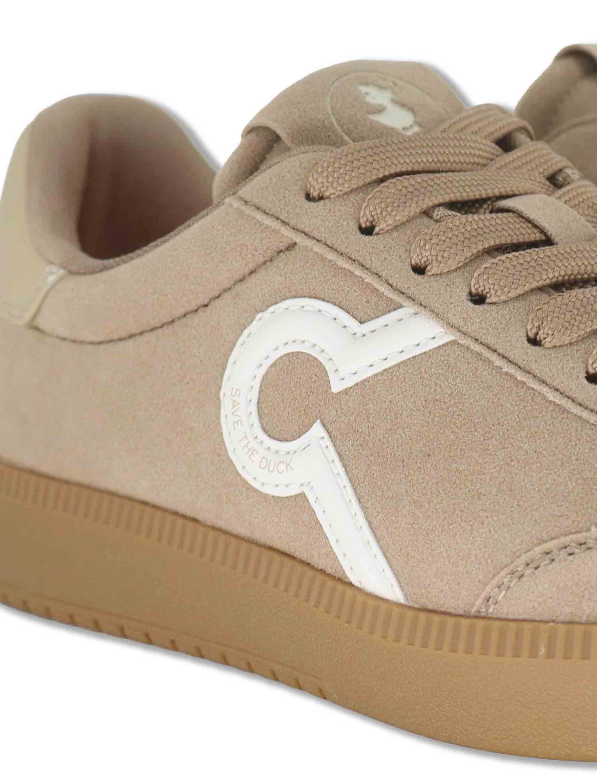 Sneakers donna in tessuto beige stile minimal con inserti a contrasto 100% vegan F6GAIA02 BEI Save The Duck 